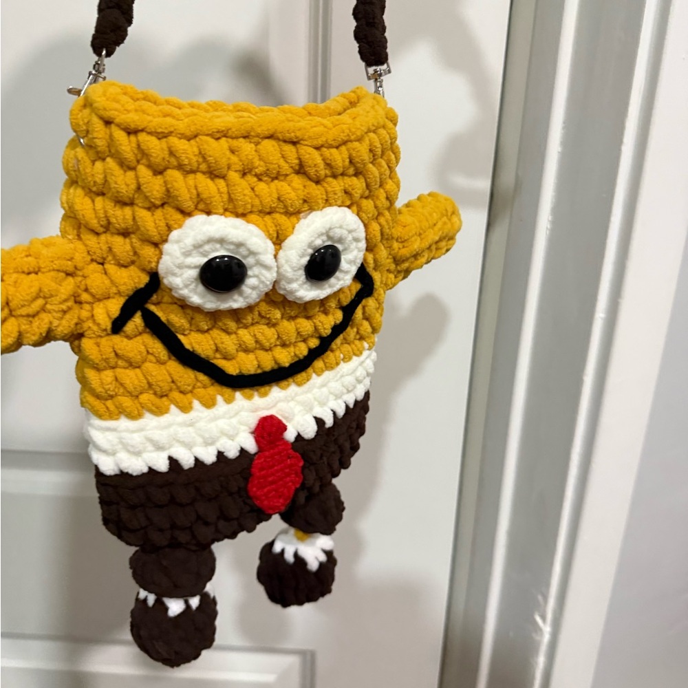 Hand-Crocheted SpongeBob Crossbody Bag